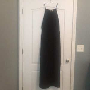 Divided Black Maxi Dress
